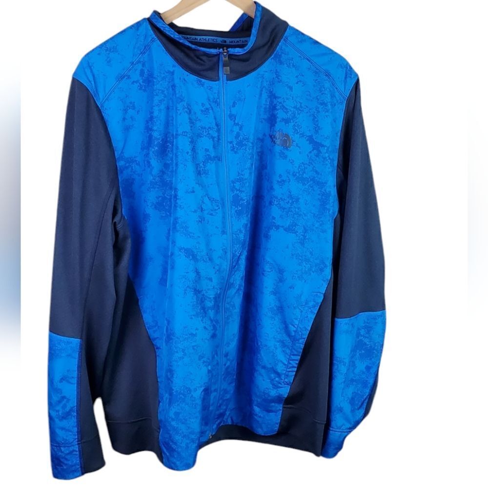 The North Face Navy & Aqua Blue Nylon Jacket